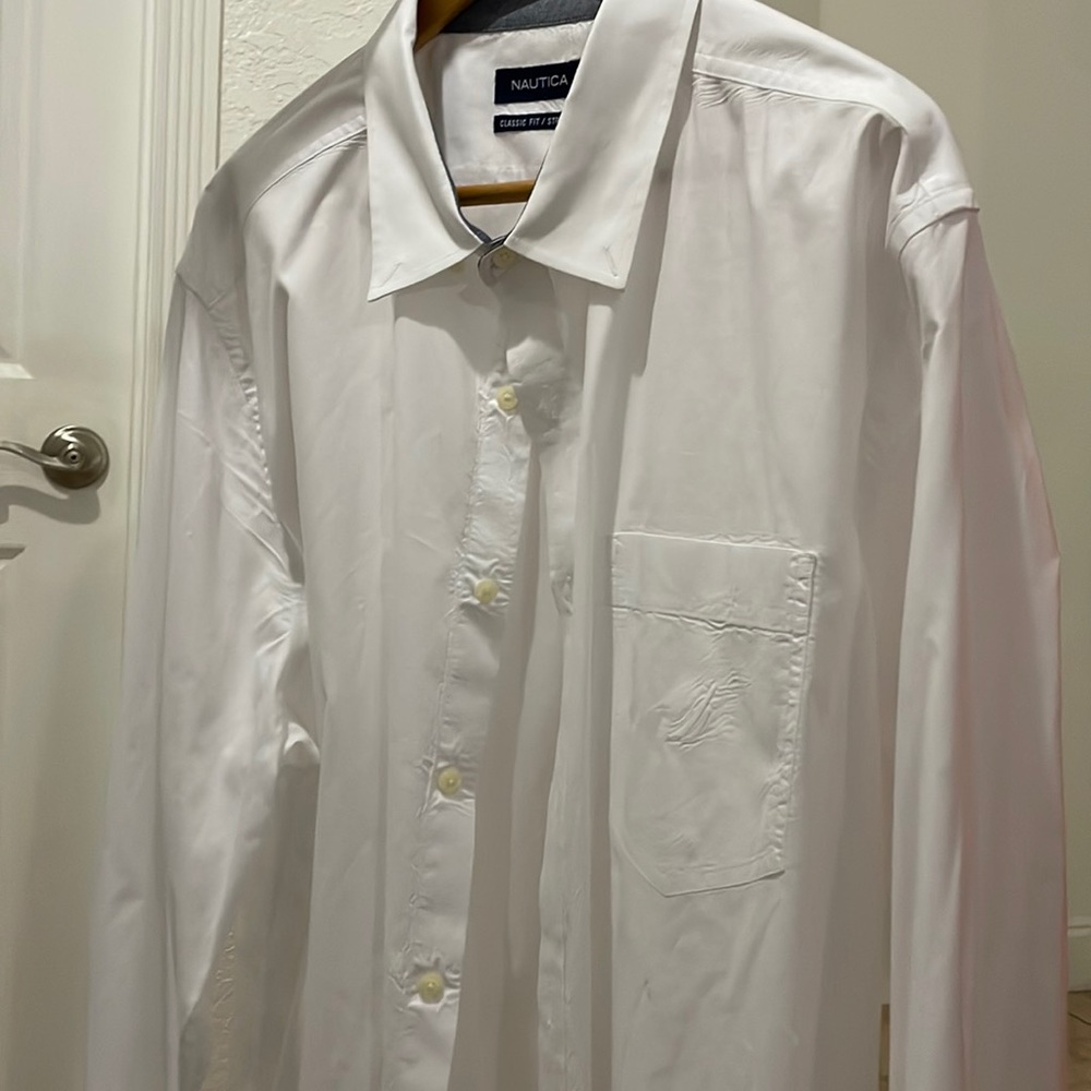 Nautica white button down shirt